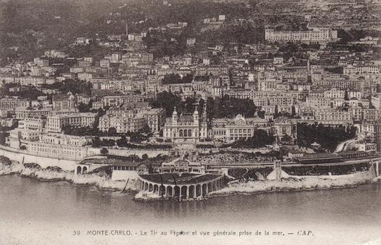 Le Tir au Pigeon et la gare de Monte-Carlo, Principauté de Monaco