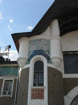Yaroslavl Railway Station : In Kalanchyovskaya (now Komsomolskaya) Square 1902-1904. Detail of façade