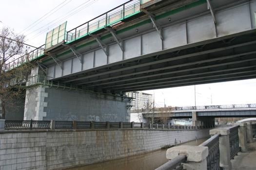 Elektrozavodsky Railroad bridge across Yauza River in Moscow