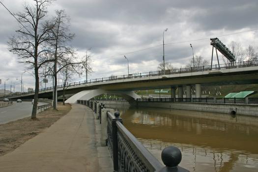The Third Ring bridge across Yauza river, Moscow