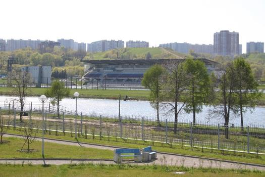 Rowing canal in Krilatskoye completed in 1973 (arch. V. Kuzmin, V. Kolesnik, I. Rozhin) and used in Moscow's Olympic Games of 1980