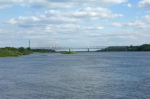 Rail Bridge across Oka river at Murom, Vladimirskaya Oblast, Russia