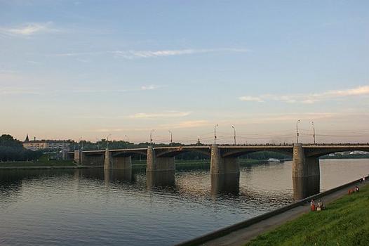 Novovolzhsky bridge across Volga in Tver, Tver (oblast), Central Federal District, Russia