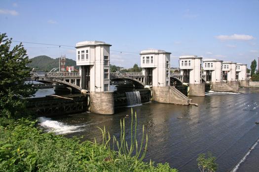 Liège, pont-barrage de Monsin - aval