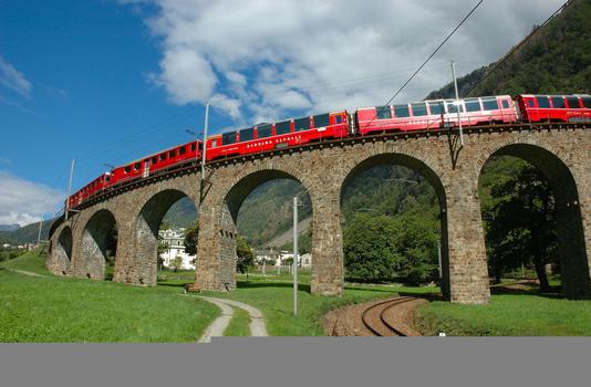 Viaduc hélicoïdal de Brusio, ligne de la Bernina