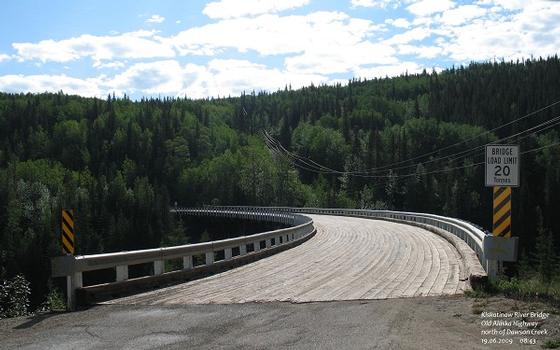 Kiskatinaw River Bridge, Old Alaska Highway, nordlich von Dawson Creek