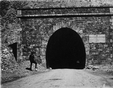 Tunnel du Galibier (ca. 1920)Stéréophoto d'une collection privée