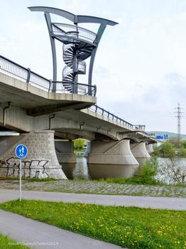 The Lahovice Bridge Across Berounka River