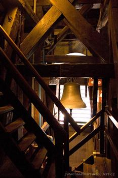 Internal staircase and bells inside the Black Tower
