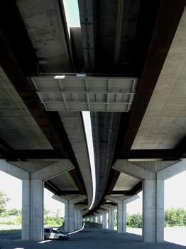 D1 (D47) Motorway Bridge crosses railway lines and Opava Rive