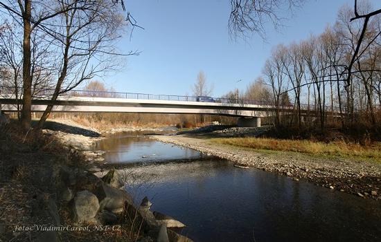 Baška Road Bridge across Ostravice river