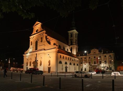 Church of St. Thomas seen by the night