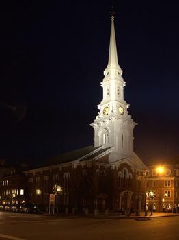 North Church of Portsmouth in the night