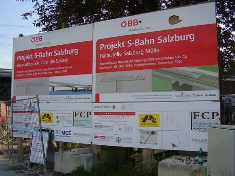 Taxham Railroad Bridge, Salzburg - an information board