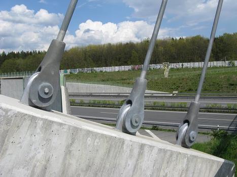 Plzeň-Černice Cable-stayed bicycle and pedestrian bridge crossing D5 Motorway