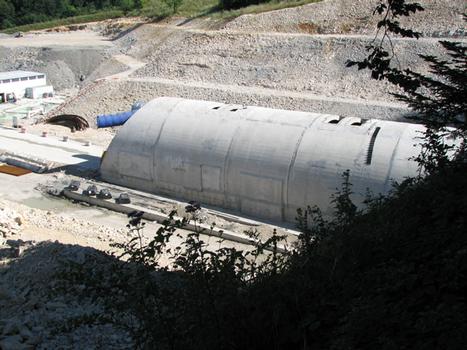 Tunnel de Chavanne Tête Est. Tranchée couverte achevée