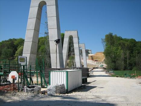 Viaduc de la LinotteConstruction des piles