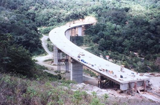 Caguanas River Bridge, launch completed, 1991