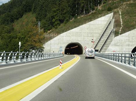 Entrée Sud du Tunnel (Direction Nord) - Vue prise depuis le Viaduc de Monestier de Clermont