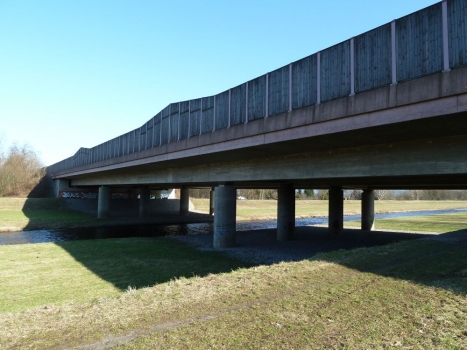 Brücke der Autobahn A5 über die Murg bei Rastatt