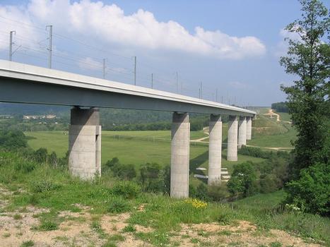 Viaduc de Jaulny - vue côté "sud" - LGV Est