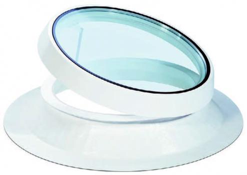 Das runde Flachdachfenster essertop® 5000 Glas steht für Luft, Licht und glasklaren Durchblick in kreisrunder Form und ist in vier Nenngrößen und mit sechs Verglasungsvarianten erhältlich