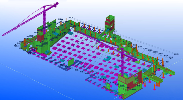 Der Baufortschritt wird mit 3D-Laserscannern kontrolliert und mit dem BIM-Modell abgeglichen.
: Der Baufortschritt wird mit 3D-Laserscannern kontrolliert und mit dem BIM-Modell abgeglichen.