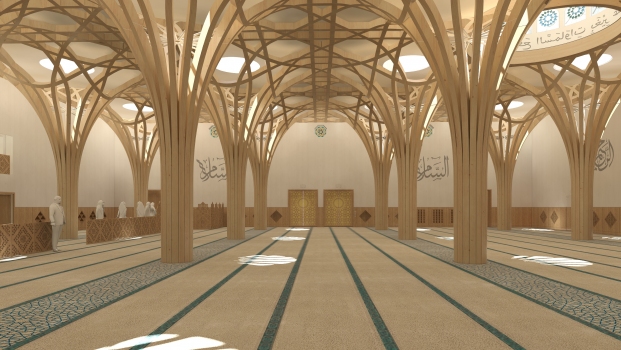 Simulation: Innenbereich der Cambridge Mosque