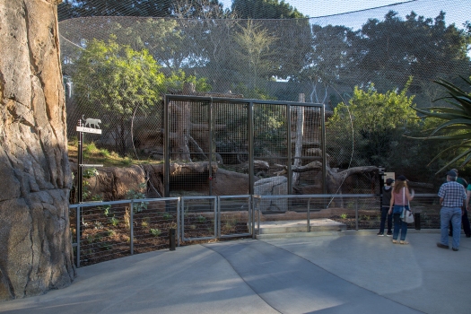 Inspection ports as well as entries and exits for the zookeepers are skillfully integrated.