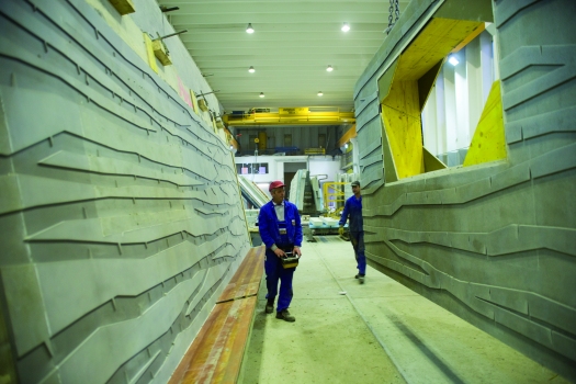 The precast concrete units were manufactured in the precasting factory operated by contractor Dobler from Kaufbeuren.
: The precast concrete units were manufactured in the precasting factory operated by contractor Dobler from Kaufbeuren.