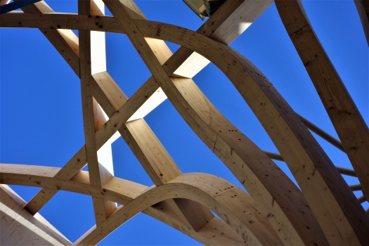 Details der Holzkonstruktion