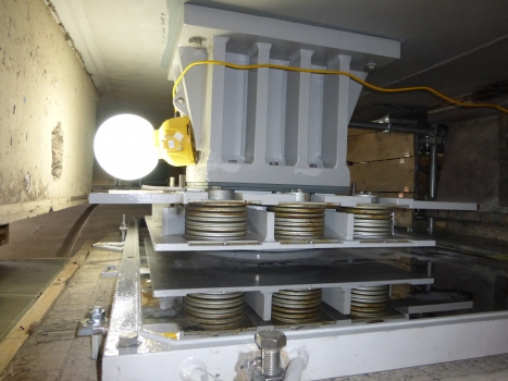 Installation of bearings at one tower location