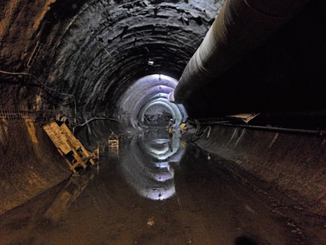 The 2.5 km long tunnel of the Desvio do Rio Joana water diversion system