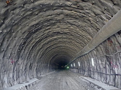 View inside a tunnel tube
