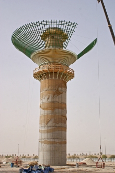 One water tower during construction