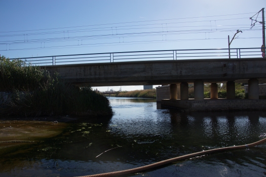 Eisenbahnbrücke über das alte Turiaflußbett