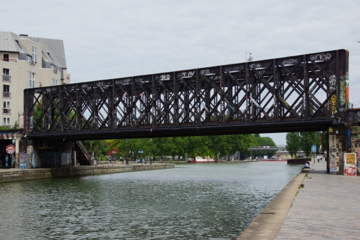 Brücke der Petite Ceinture über den Ourcq-Kanal