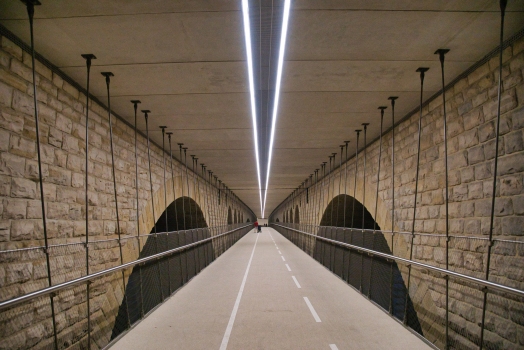 Geh- und Radwegbrücke unter der Adolphe-Brücke
