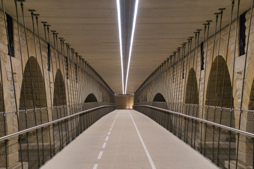 Geh- und Radwegbrücke unter der Adolphe-Brücke