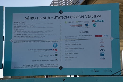 Station de métro Cesson-Viasilva