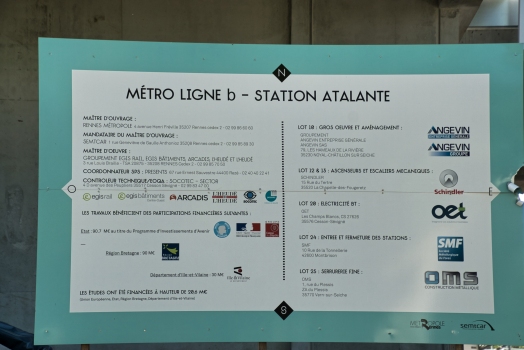 Station de métro Atalante 