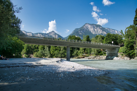 Pont de Reichenau sur le Rhin antérieur