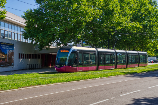 Linie T1 der Straßenbahn von Dijon