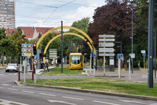 Linie 2 der Straßenbahnlinie Mülhausen