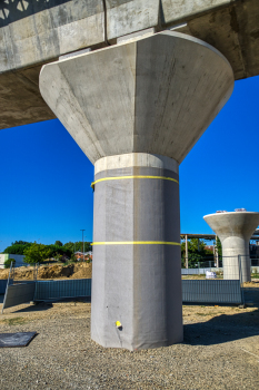 Viaduc de la ligne B du métro de Rennes 