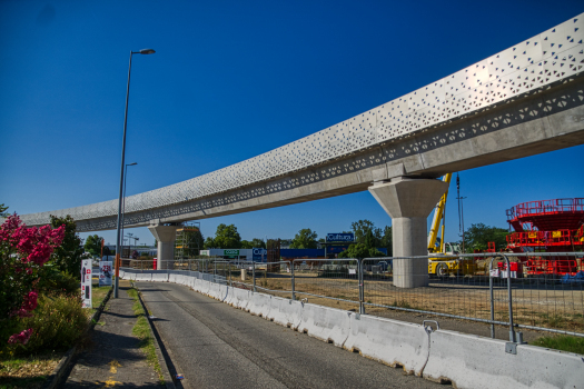 Viaduc de la ligne B du métro de Rennes