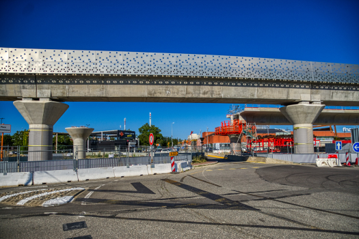 Viaduc de la ligne B du métro de Rennes