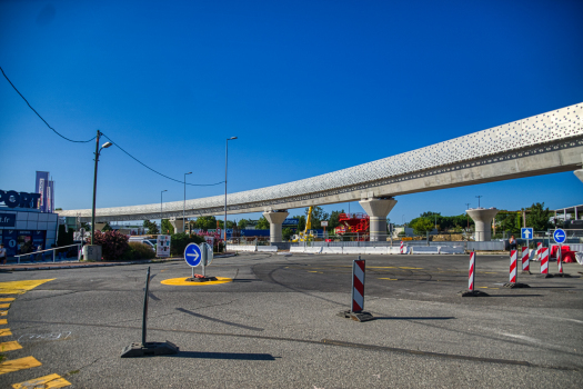 Viaduc de la ligne B du métro de Rennes