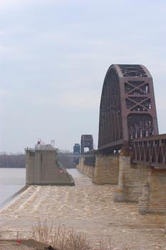 Pennsylvania Railroad Bridge, Louisville : Pennsylvania Railroad Bridge located over the Ohio river between Louisville (Kentucky) and Jeffersonville (Indiana)