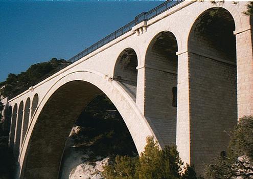 Pont de la calanque des eaux salées (pont-rail), Carry-Le-Rouet, Bouches du Rhône
